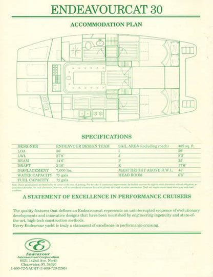 Endeavourcat 30 Specification Brochure