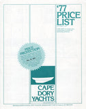 Cape Dory 1977 Price List