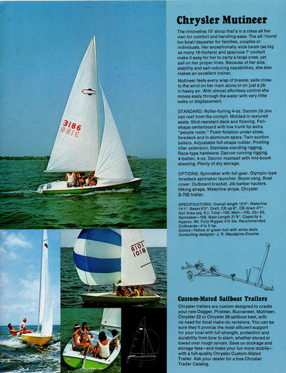 Chrysler 1977 Sailboat Brochure