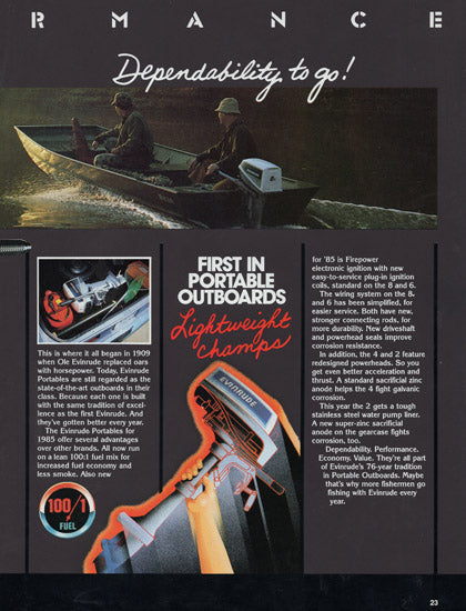 Evinrude 1985 Outboard Brochure