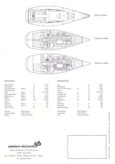 Grand Soleil 40 Specification Brochure