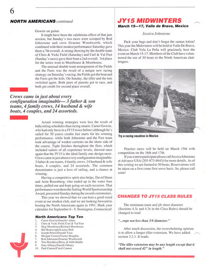 JY 15 Newsletter