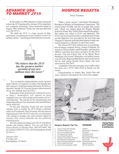 JY 15 Newsletter