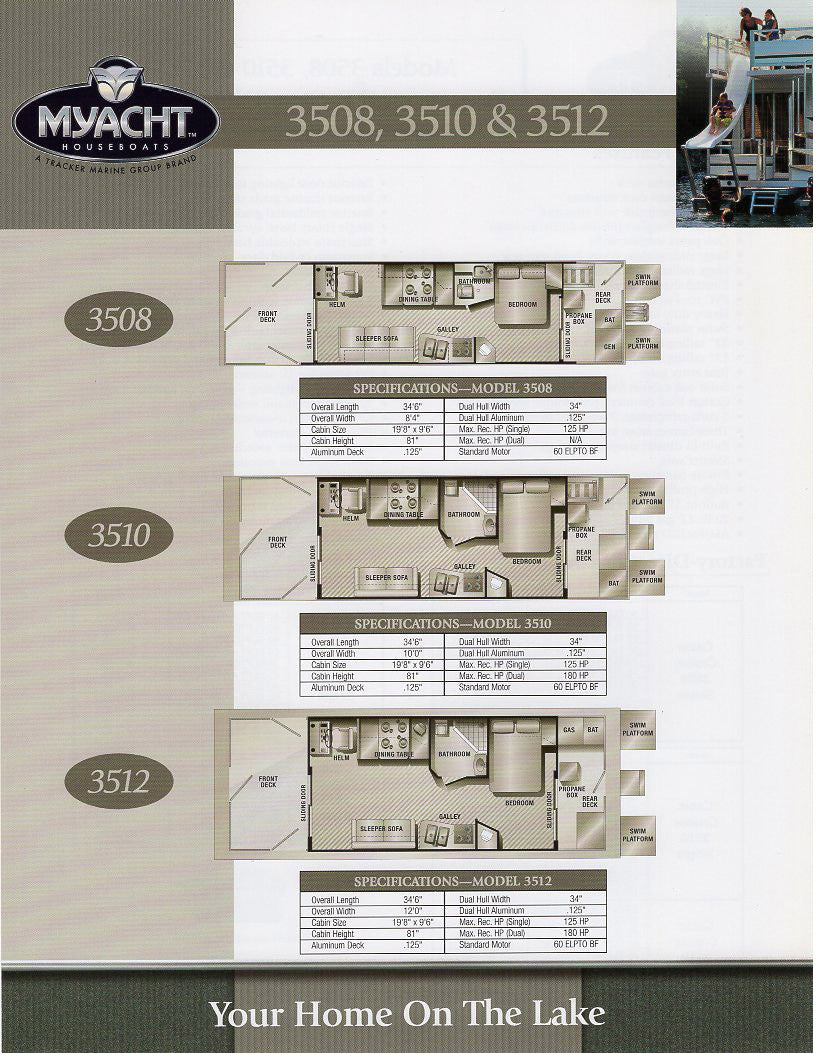 M Yacht 2002 Houseboat Brochure
