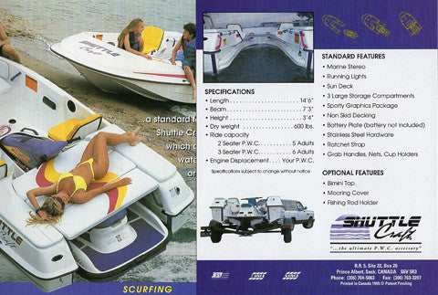 Shuttle Craft PWC 1995 Boat Brochure