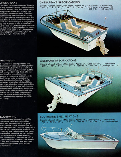 Chrysler 1969 Boats Brochure