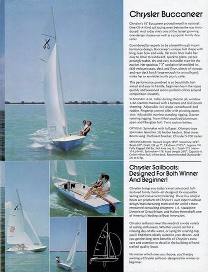 Chrysler 1975 Sailboat Brochure