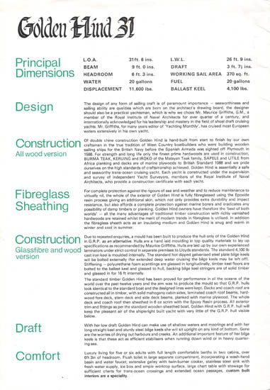 Golden Hind 31 Brochure
