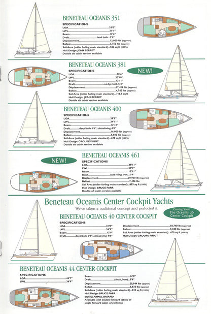 Beneteau 1997 Sail Brochure