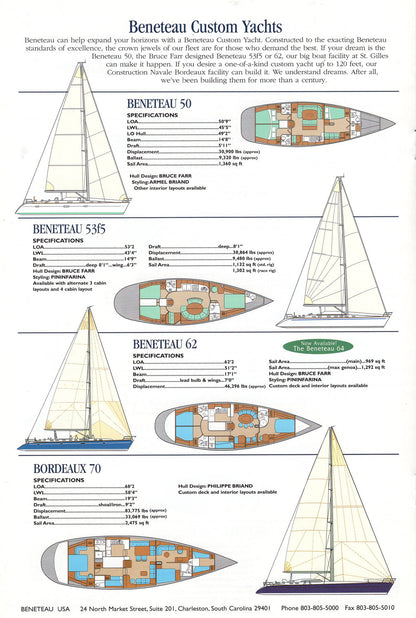 Beneteau 1997 Sail Brochure