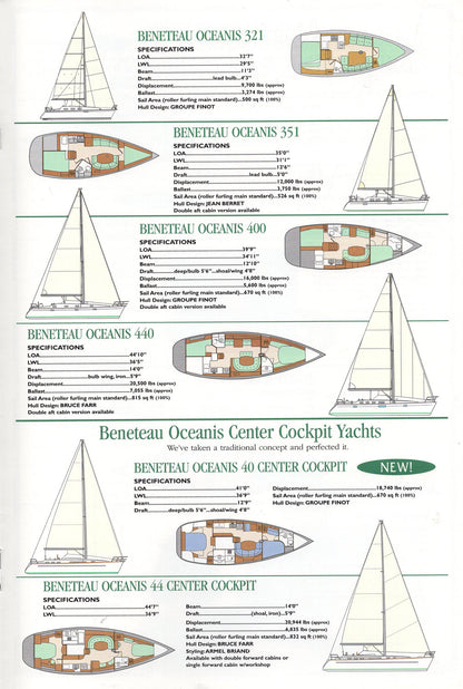 Beneteau 1996 Sail Brochure