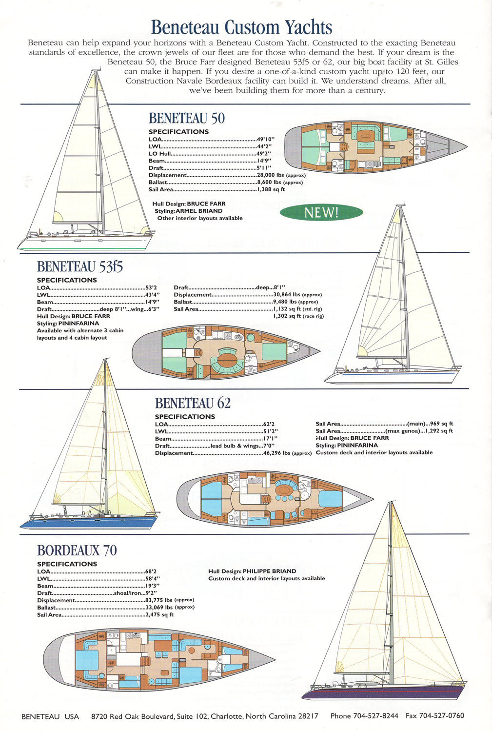 Beneteau 1996 Sail Brochure