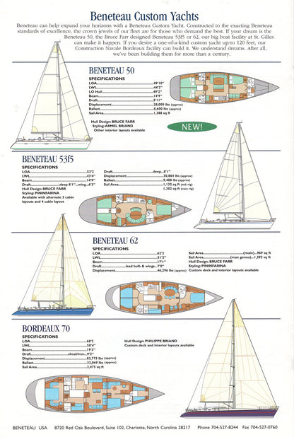 Beneteau 1996 Sail Brochure