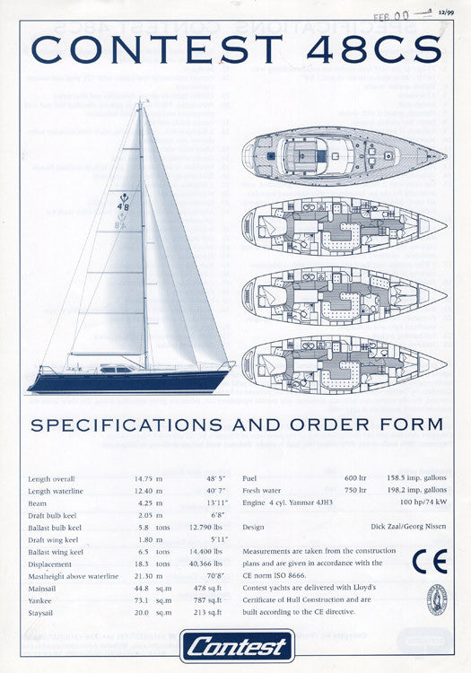 Contest 48CS Specification Brochure