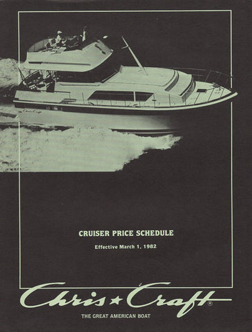 Chris Craft 1982 Cruiser Price List