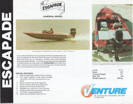 Venture 1984 Brochure Package