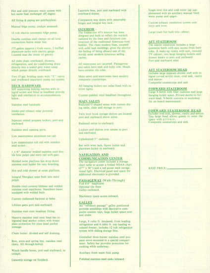 Endeavour 45 Specification Brochure