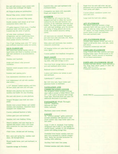 Endeavour 45 Specification Brochure