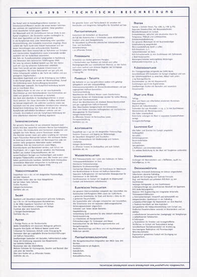 Elan 295 Specification Brochure