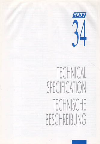 Elan 34 Specification Brochure