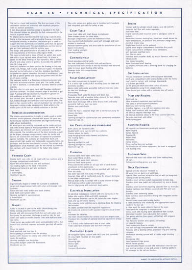 Elan 36 Specification Brochure