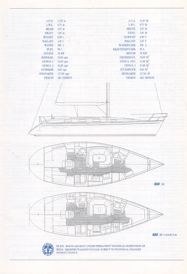 Elan 38 Specification Brochure