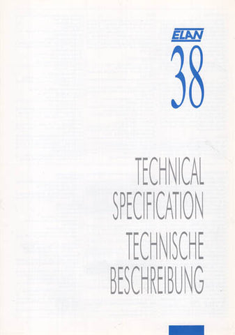 Elan 38 Specification Brochure