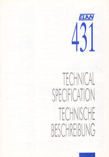 Elan 431 Specification Brochure