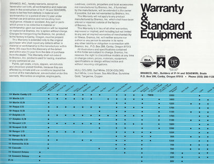 Seaswirl 1972 Brochure