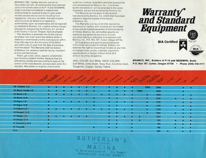 Seaswirl 1973 Brochure
