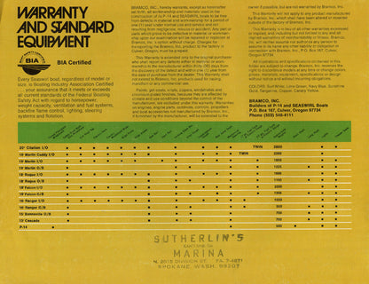 Seaswirl 1974 Brochure