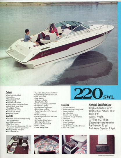 Seaswirl 1992 Brochure