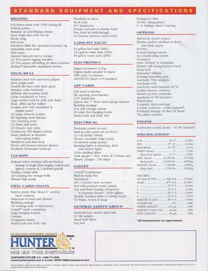 Hunter 410 Brochure