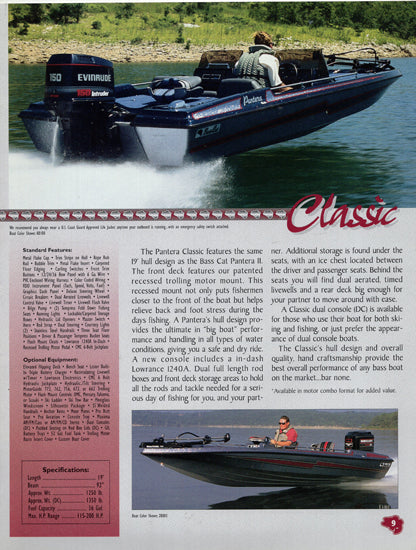 Bass Cat 1997 Brochure