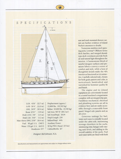 Island Packet 40 Launch Brochure