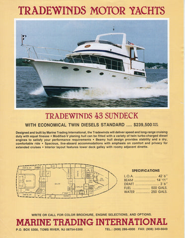 Tradewinds 43 Sundeck Brochure