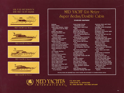 Med Yachts 1995 Brochure