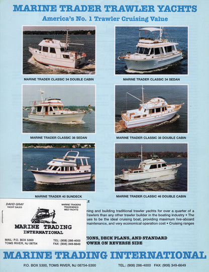 Marine Trader 1997 Trawler Brochure