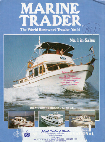 Marine Trader 1987 Trawler Brochure