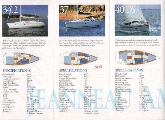 Jeanneau 2000s Sail Brochure