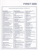 Beneteau First 265 Specification Brochure