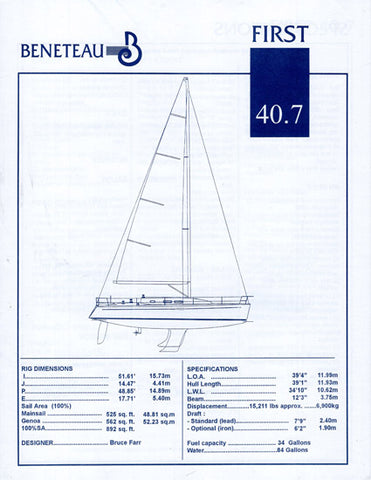 Beneteau Farr 40.7 Specification Brochure