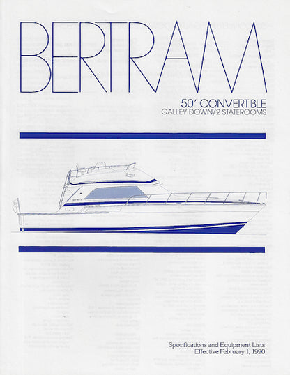 Bertram 50 Convertible Specification Brochure
