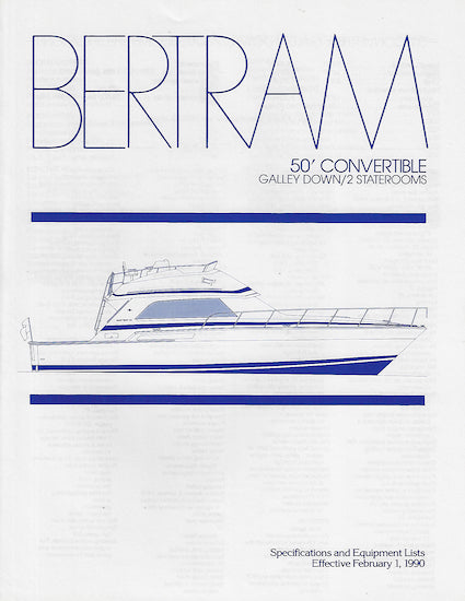 Bertram 50 Convertible Specification Brochure