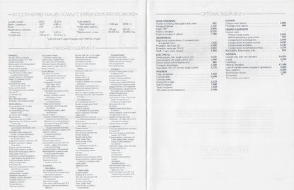 Bertram 50 Convertible Specification Brochure