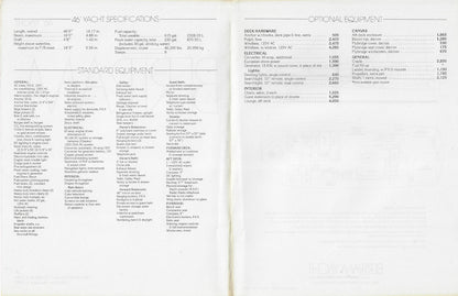Bertram 46 Yacht Specification Brochure