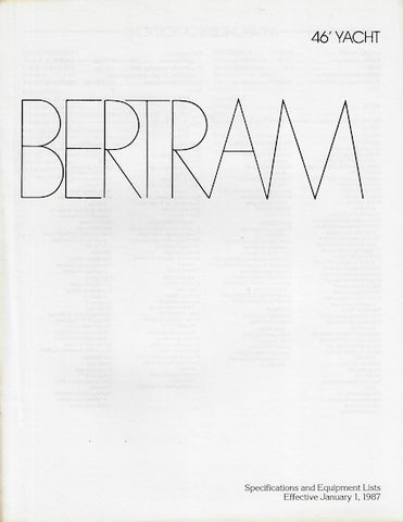 Bertram 46 Yacht Specification Brochure