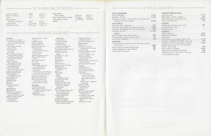 Bertram 38 Riviera Specification Brochure