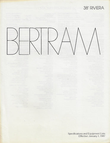 Bertram 38 Riviera Specification Brochure