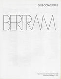 Bertram 38 III Convertible  Specification Brochure
